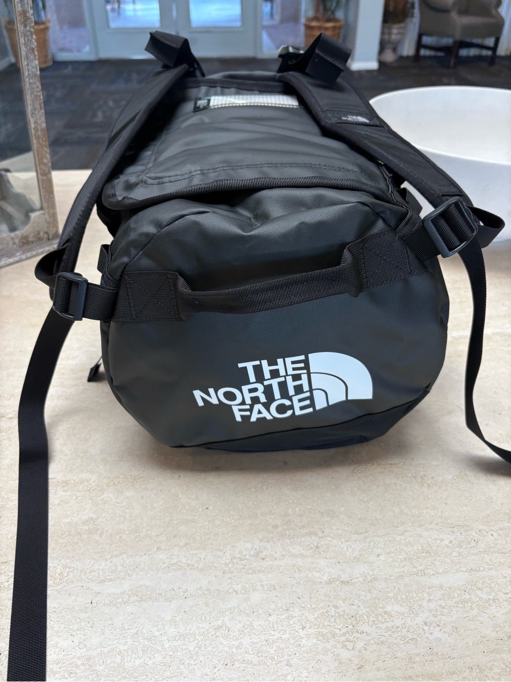 The North Face  Base Camp Duffle Weekender Backpack Bag Black almost New